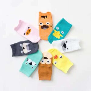 Mixed cartoon pattern ankle socks